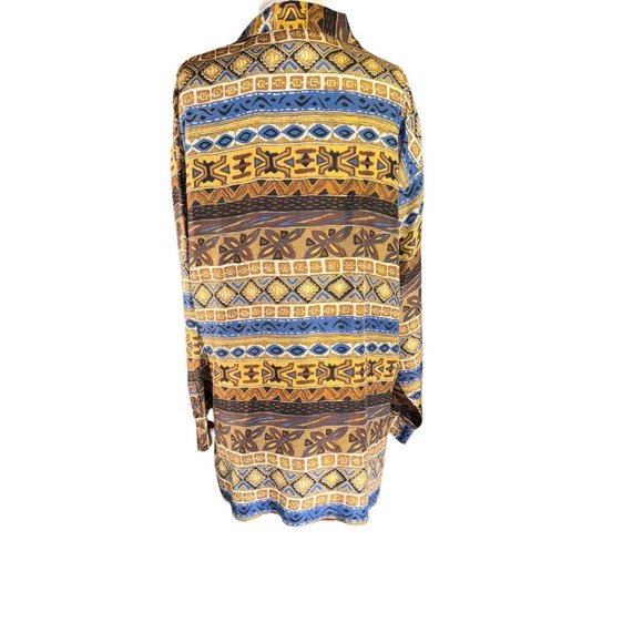 Stunt Collection Button Down Silk Blouse Women Size Medium Vintage - Picture 7 of 10